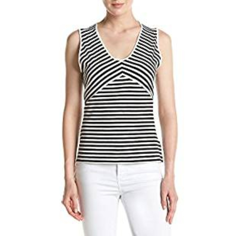 NWT Jones New York Stripe Cotton Blend Tank XS
